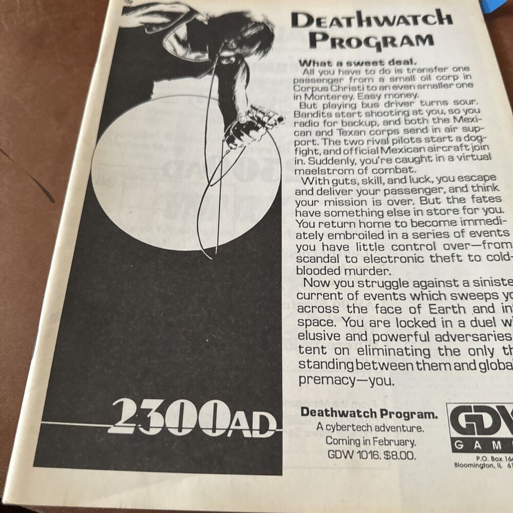 GDW 2300AD Rpg Deathwatch Program - Picture 2 of 6